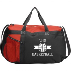 Basketball Ribbon Initials Bag